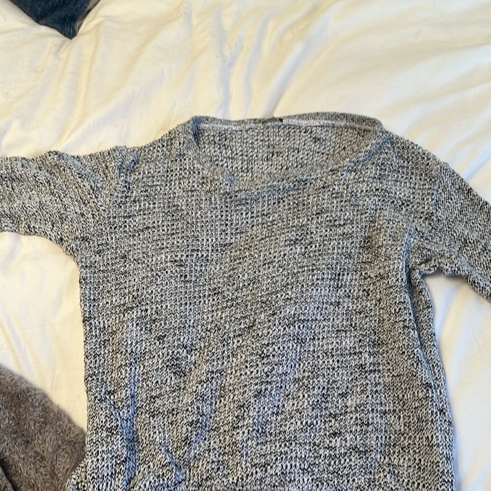 Black and white cotton sweater